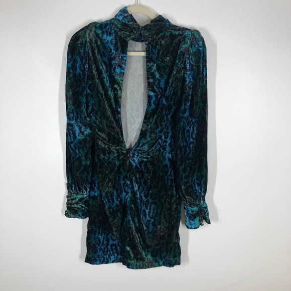 Ronny Kobo Velvet Gwen Dress Leopard Print Size XS - Picture 8 of 13